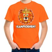 Bellatio Decorations Oranje supporter shirt jongens - kampioenen - oranje - EK/WK voetbal - Nederland 158/164