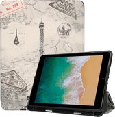 iMoshion Tablet Hoes Geschikt voor iPad Air 2 (2014) / iPad Air 1 (2013) / iPad 6 (2018) 9.7 inch / iPad 5 (2017) 9.7 inch - iMoshion Design Trifold Bookcase - Meerkleurig /Parijs