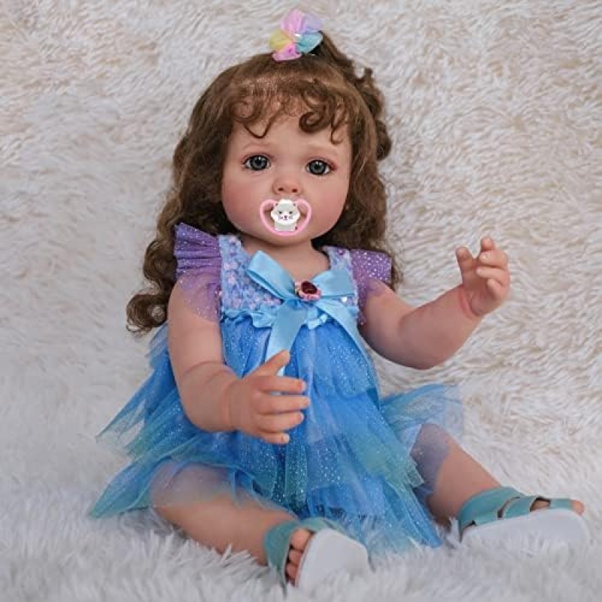 Realistische Reborn Babypop 22 inch Siliconen Vinyl Lichaam
