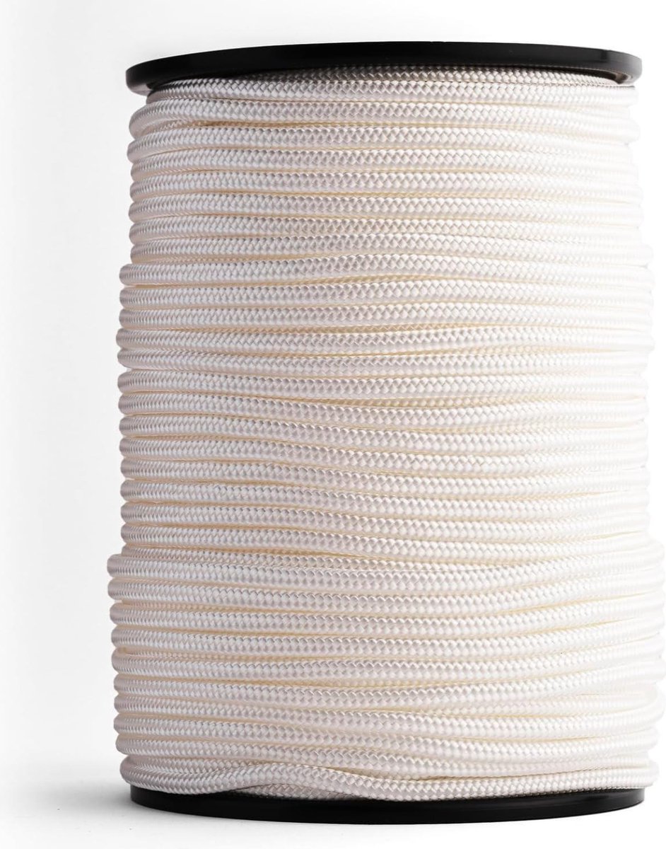 Gevlochten nylon Touw 5mm 100M Slijtvast koord van SNURO Sterke witte polyamide Paracord koord met hoge breeksterktes