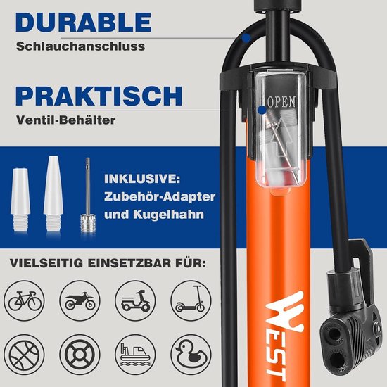 Pompe vélo à manomètre Air Tech Pro Légère et précise