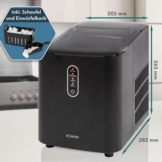 Snelle productie-ijsmachine voor ijsblokjes - IJsblokjes in 10 minuten - Tot 10 kg ijs per dag - Met 2 ijsblokjesgroottes en 1,1 l watertank van HENDI — afbeelding 5