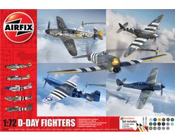 Airfix Modelbouwpakket Vliegtuigen - 50192 D-Day Fighters - 5 Vliegtuigen - Geschenkset Plastic - 1:72 - Modelbouw