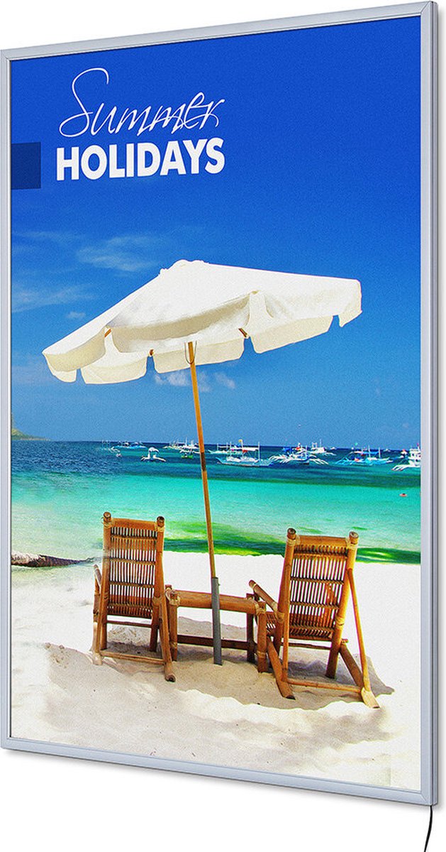 Syna LED Poster Light Box Economy A0 - Syna PLEDEA0G19 - Horeca & Professioneel Zilver