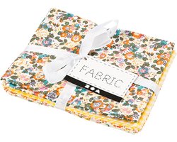 Creativ Company Patchwork Stof, 45x55 cm, 100 gr, Geel, 4 Stuk, 1 Bol