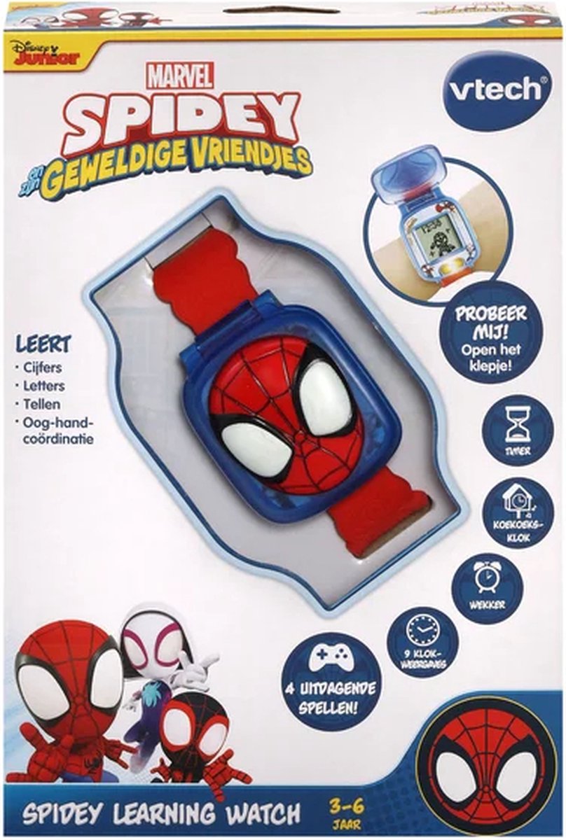 VTech Spidey Learning Watch - Educatief Speelgoed - Maak Kennis met Cijfers, Vormen en Problemen Oplossen - Cadeau - 3 tot 7 Jaar — afbeelding 6