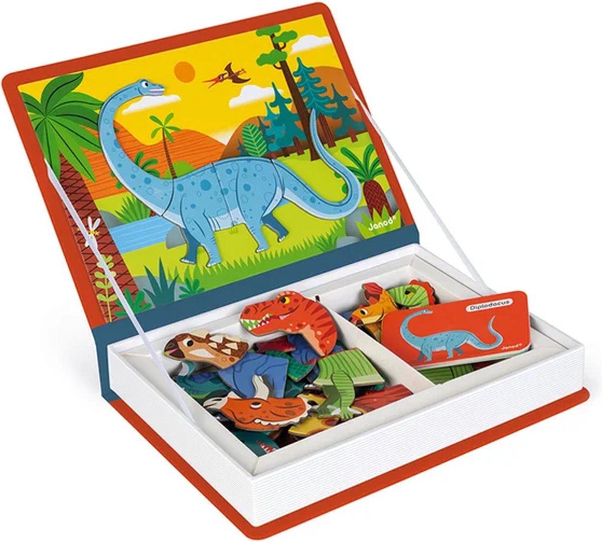 Janod - Magnetibook - Dinosaurus - Magneetboek Speelset — afbeelding 9