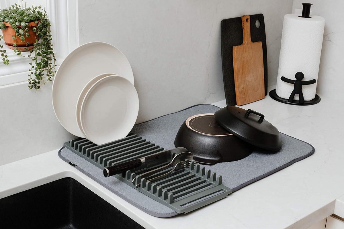 Goedkoopste Droogmat van Umbra Udry - Houtskool Grijs dish drying rack