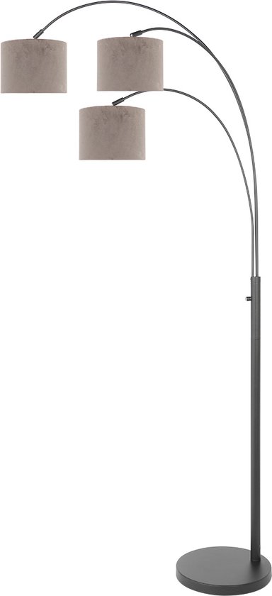 Lampadaire Steinhauer Sparkled Light – E27 (grand luminaire) – argent et noir