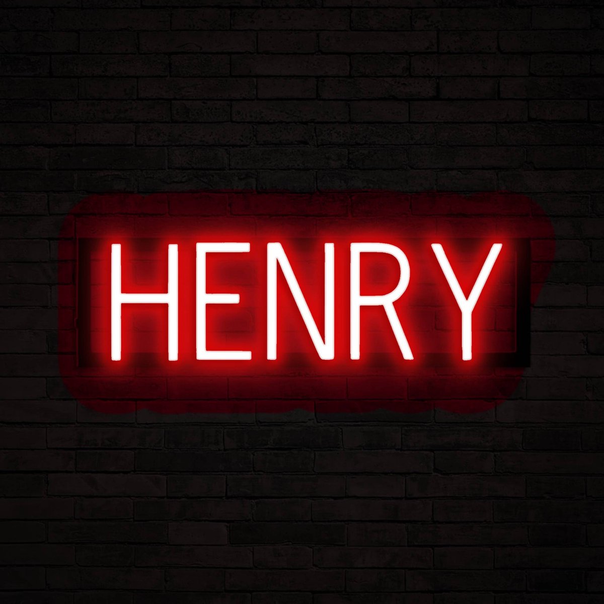 HENRY - Neon LED Lamp Kinderkamer | SpellBrite | 52,44 x 16 cm | 6 Dimstanden & 8 Lichtani