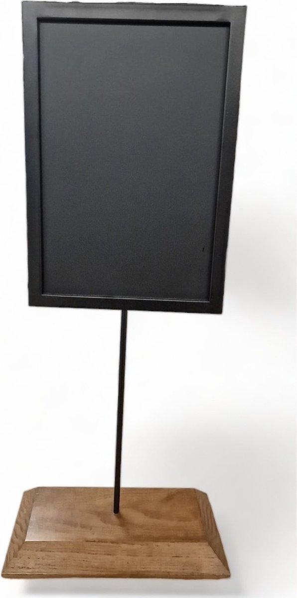 Display A4 Informatiebord zwart hout en metaal
