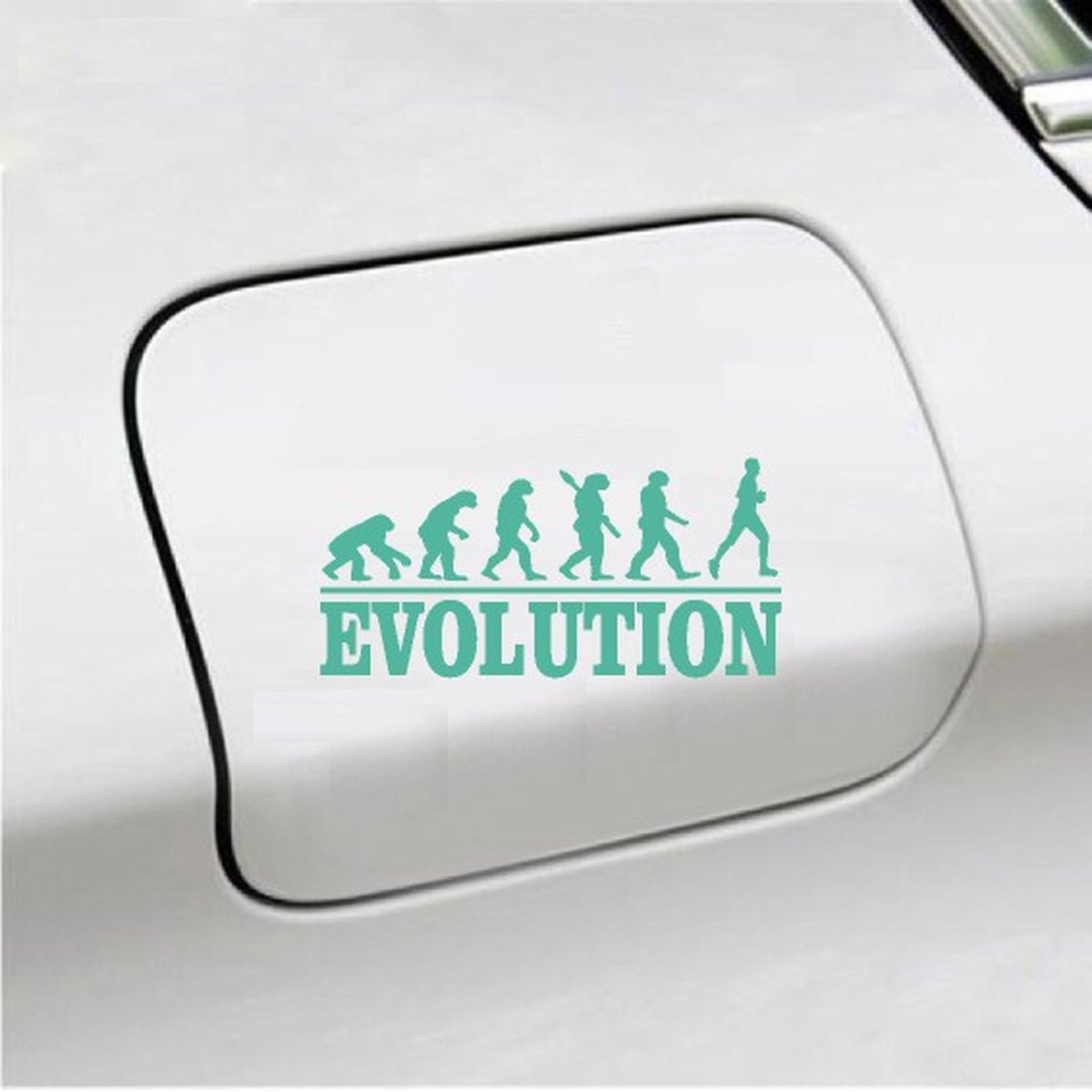 Bumpersticker - Evolution Hardlopen - 20x9.3 - Mint
