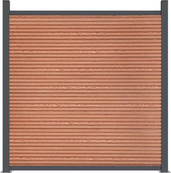 vidaXL-Panneau de clôture-353x186-cm- HKC-marron
