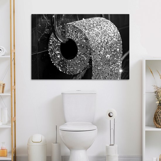 Canvas - Schotse hooglander - Krant - Toilet - WC - Wit - Koe - Nu 30