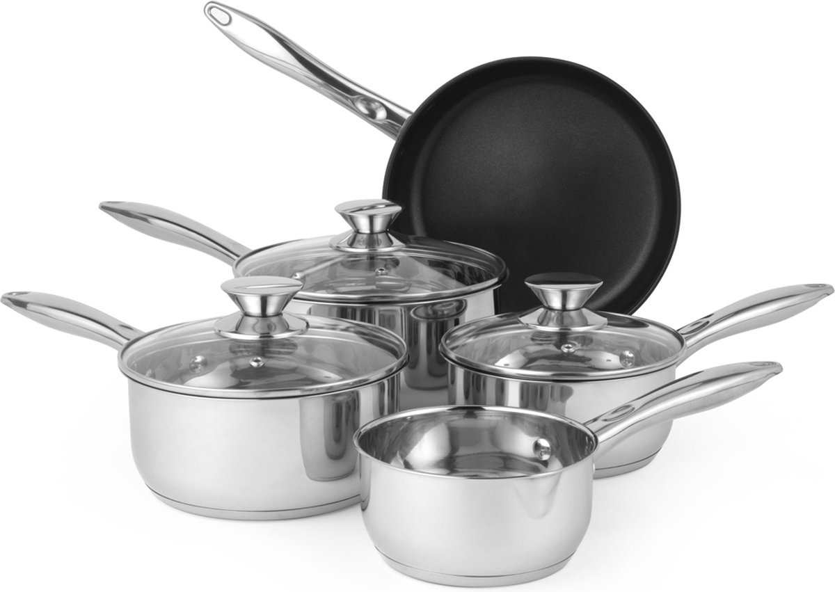 Russell Hobbs Pan Set 5 PC Classic Collectie roestvrijstalen bakpan met pannen