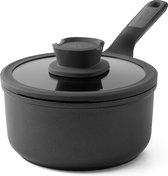 Bol.com LEO Sauspan antikleef met deksel Stone+ - Ø 18cm - Grijs - PFAS-vrij aanbieding