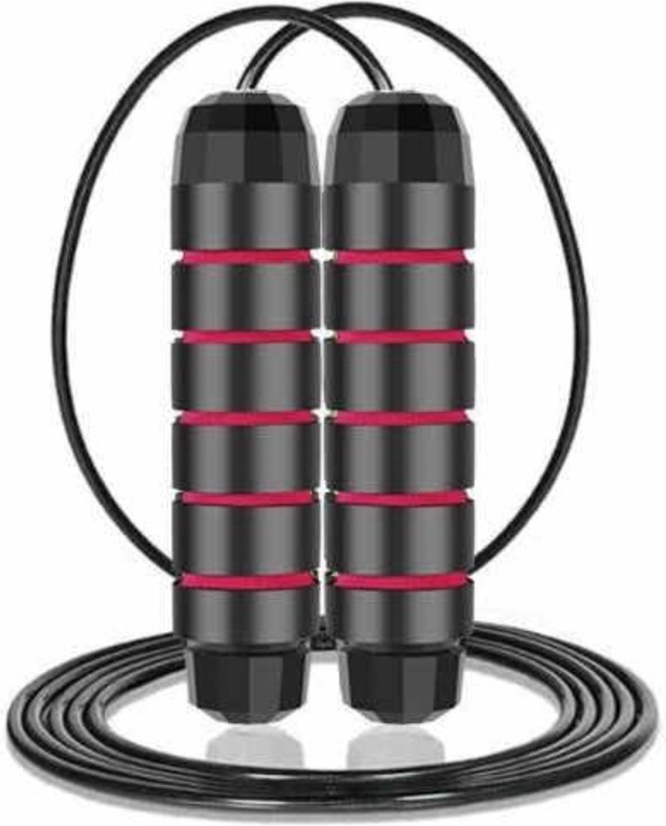 Professioneel Springtouw Met Extra Gewicht - Sport - Verstelbaar - Verzwaard - Rood - Volwassen En Kinderen - Touwtje Springen - Speedrope Conditie & Krachttraining - Thuis Oefeningen & Buitensport Fitness Artikelen