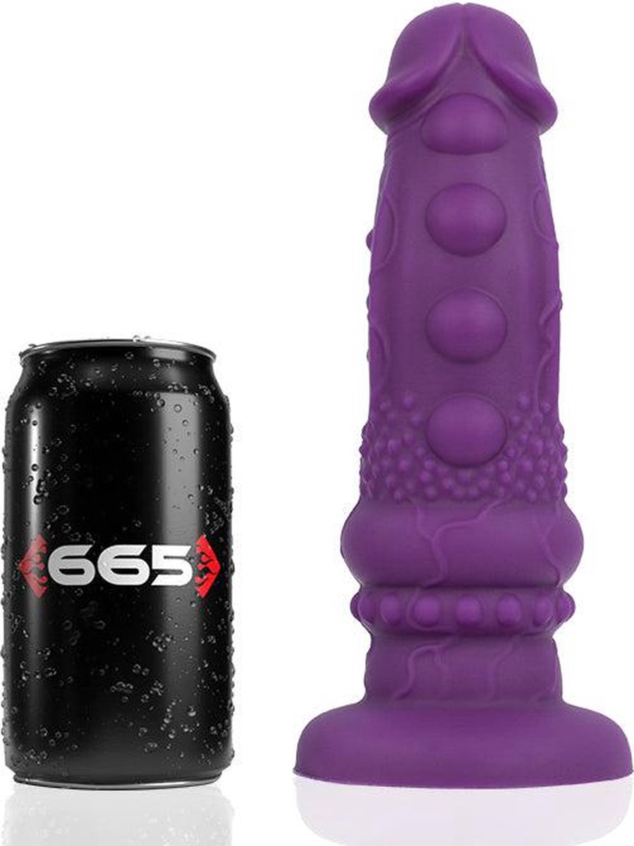 Goedkoopste 665 Liquid Silicone - Dildo - Aubergine - Liquid Siliconen - Paars XL
