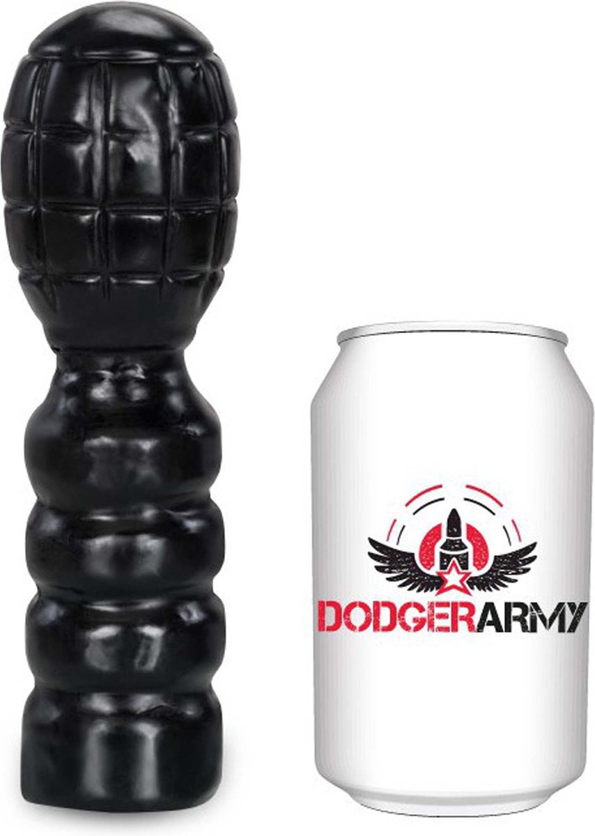Gangbangster - Mills Bomb - Dildo - 19 x 6 cm - PVC - Zwart