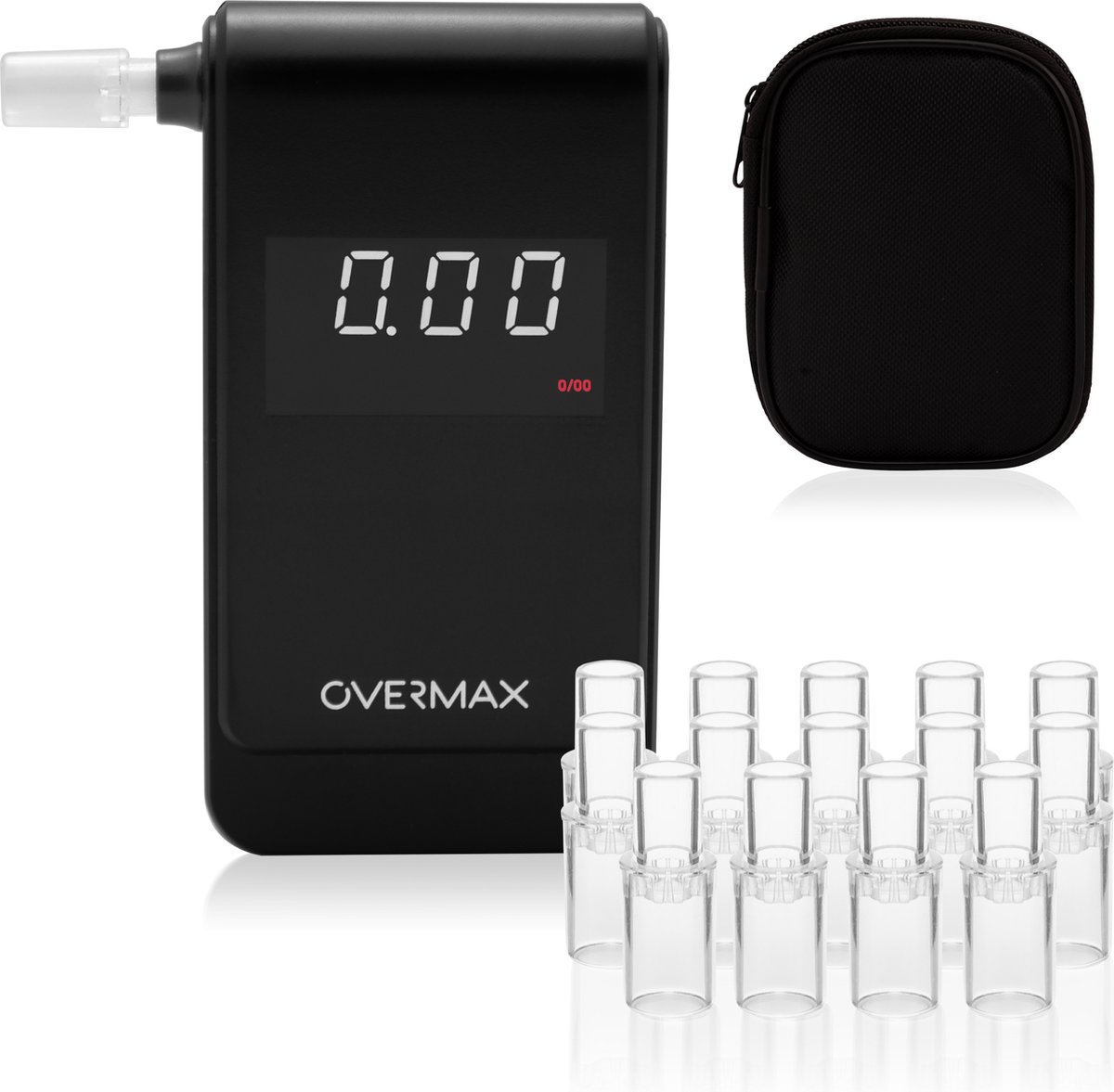 Overmax AD-10 - Alcoholtesters - Innovatieve voorspellende meter voor het bereiken van nuchterheid - Geheugen voor maximaal 50 metingen - Nauwkeurige meting - Snelle werking