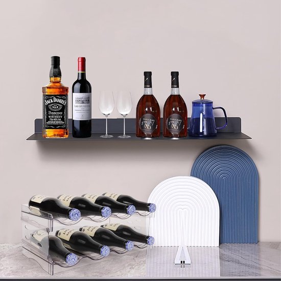 ÉTagèRe à Vin Empilable En Bois Massif Naturel Pour 3-4-5 Bouteilles De Vin - Support De