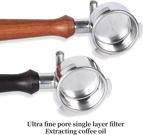 Porta Filter, Easy To Clean 54mm Superior Extraction Bottomless Portafilter Standard Design 870 880 (E Redwood