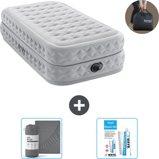 Intex Comfort Plush luchtbed - Tweepersoons - Ingebouwde elektrische