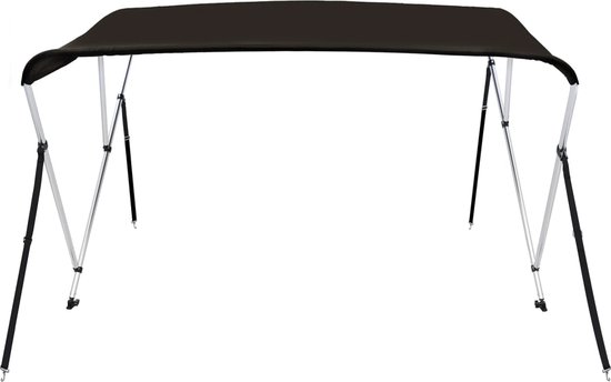 vidaXL Bimini Top 3 arches Zwart 183 x 140 x 137 cm Bimini Top - Voilier - Toit de bateau - Protection solaire - Accessoires de bateau