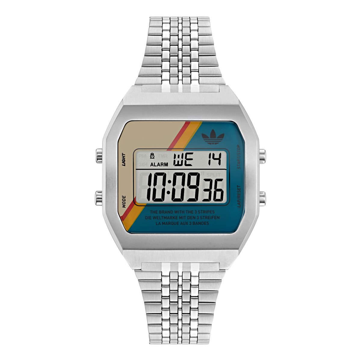 Adidas Originals Digital Two AOST23556 Horloge - Staal - Zilverkleurig - Ø 36 mm