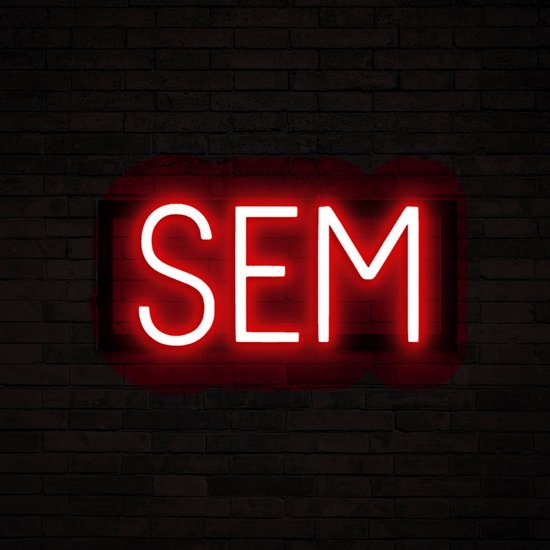SEM - Lichtreclame Neon LED bord verlicht | SpellBrite | 35,09 x 16 cm | 6 Dimstanden & 8 Lichtanimaties | Reclamebord neon verlichting