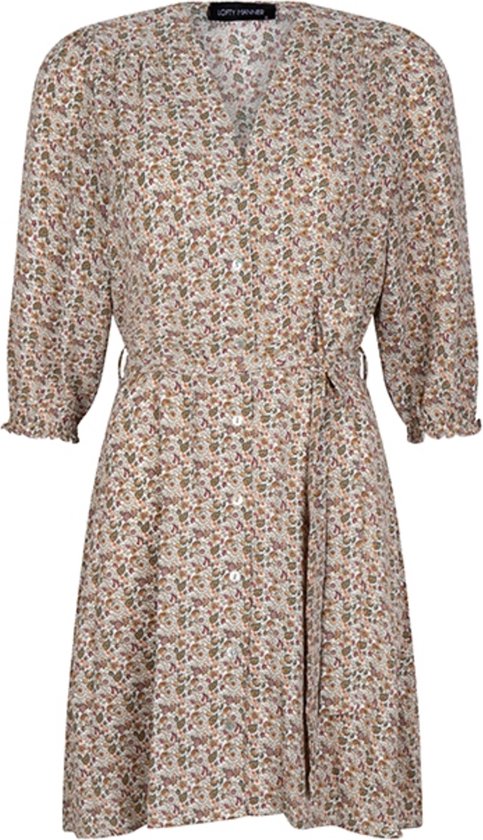 Lofty Manner Jurk Dress Jasmijn Oc29 112 Green Paisley Print Dames Maat - S