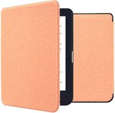iMoshion Ereader Cover / Hoesje Geschikt voor Kobo Clara HD - iMoshion Canvas Sleepcover Bookcase zonder stand - Oranje / Peach