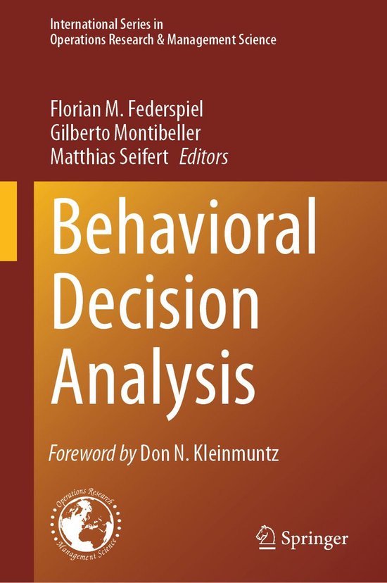 Business and Management (R0) - Behavioral Decision Analysis - cover