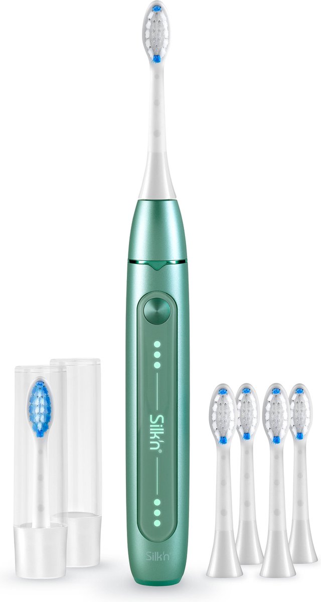 Silk'n SonicYou Elektrische Tandenborstel Geschenkset - met 4-Pack Witte opzetborstels - Groen