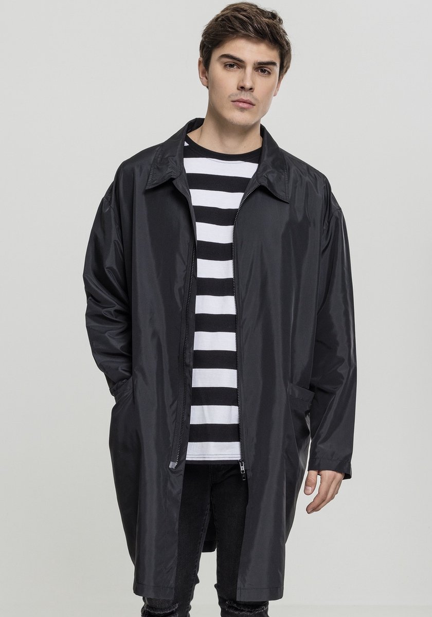 Urban Classics Oversized Coat Jas L Zwart