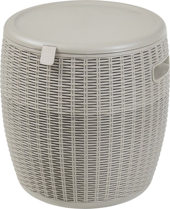 Tuinbox Avetrana koelbox rond 44xØ40 cm lichtbruin casa.pro van casa.pro — afbeelding 3