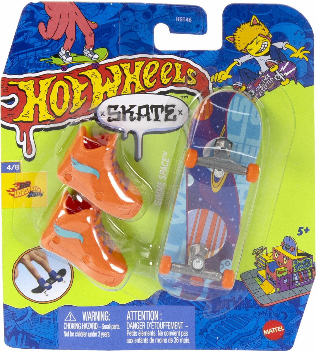 Hot Wheels Skate GIMME SPACE, Vingerskateboard, 5 jaar