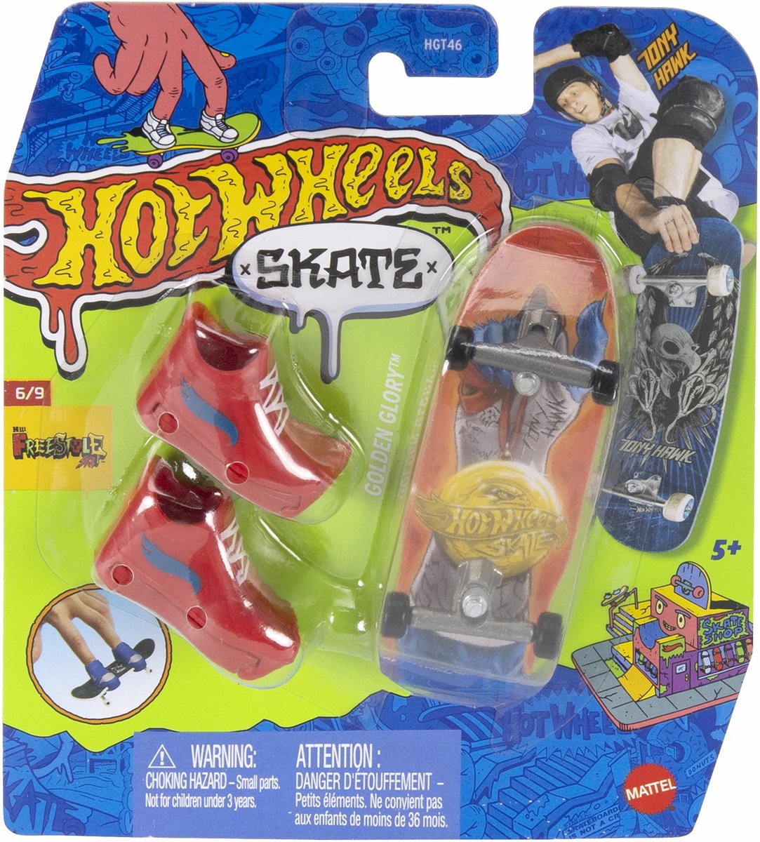 Hot Wheels Skate GOLDEN GLORY, Vingerskateboard, 5 jaar