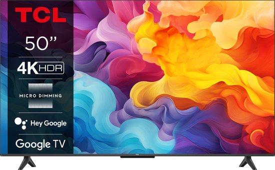 TCL 50P655 50 | 4K Ultra HD LED Smart TV | Google TV + Wifi | HDR10 | Elegant Design | 60Hz