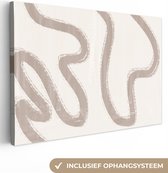 Canvas schilderij abstract 90x60 cm - Slaapkamer decoratie volwassenen - Abstracte moderne kunst schilderijen - Muurdecoratie canvasdoek - Muurdoek keuken decoratie - Foto op canvas - Keukenschilderij woondecoratie modern