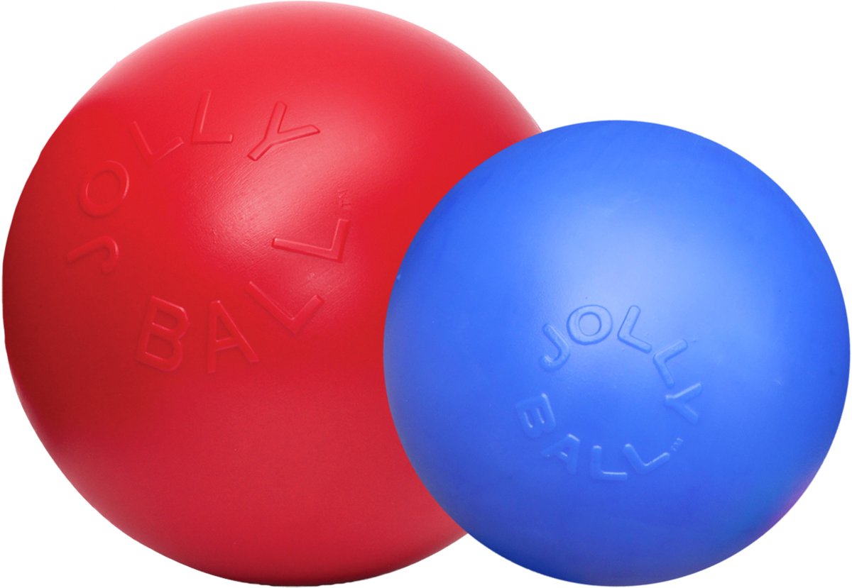 Jolly Ball Push-n Play Ø 35 cm - Hondenspeelgoed - Hondenbal – Hondenspeeltjes - Geschikt voor wilde honden - Blauw