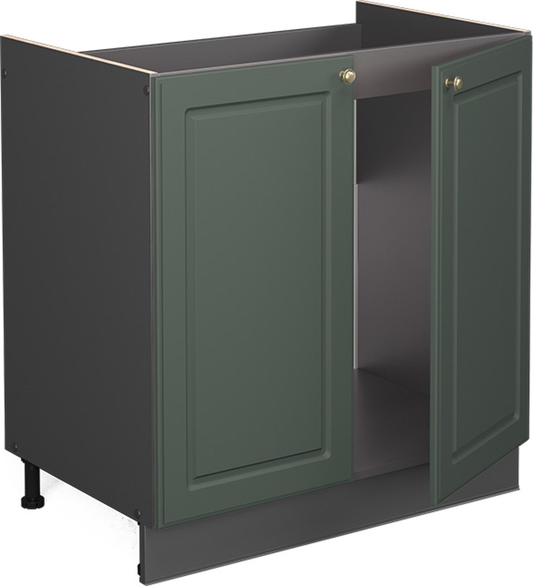 Vicco Fame-Line Wastafelkast – 80 cm, WB Eik Groen-Goud Landhuis