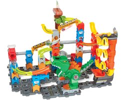 VTech Marble Rush Dino Adventures Magnetic Set XL400E Knikkerbaan - Dinosaurus Speelgoed - Inclusief Elektronische Lift en Magnetische Elementen - Speelgoed vanaf 4 Jaar