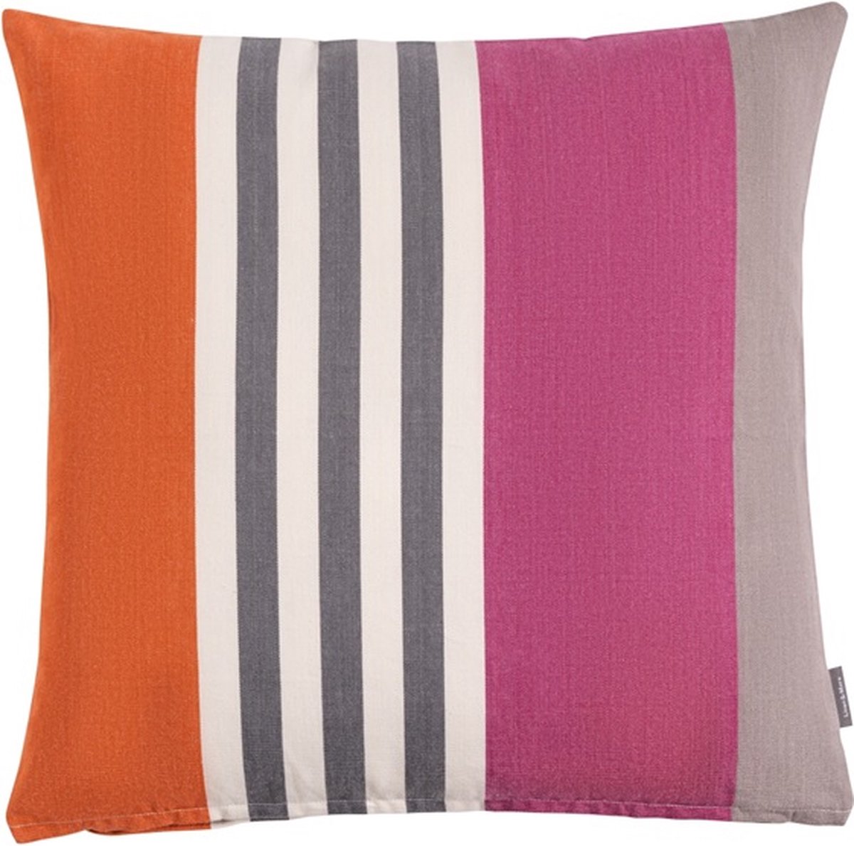 Linen & More Stripes Print Mauve Rust Kussen | 45 X 45 | Sierkussen Voor Woonkamer Of Slaapkamer Grijs