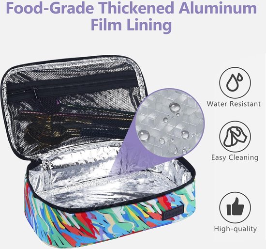 Kleine koeltas, lichte lunchtas voor levensmiddelen, thermotas, boodschappentas, koelbox, thermotas, picknicktas, geïsoleerd, voor volwassenen, mannen, vrouwen, meerkleurig van Klein — afbeelding 2