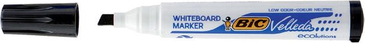 Whiteboardmarker bic 1751 schuin l zwart | 12 stuks
