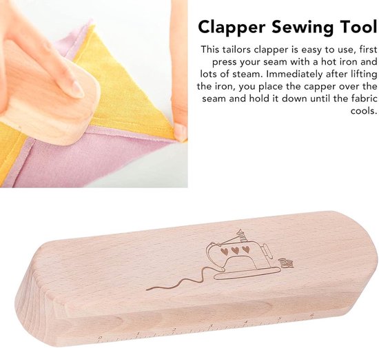 Tailors Clapper Van Beukenhout – Multifunctionele Klepel Voor Kleermakers En Quilters, Voor Het Persen Van Naden, Stoomvanger, Kreukvrij Strijken, Duurzaam En Milieuvriendelijk