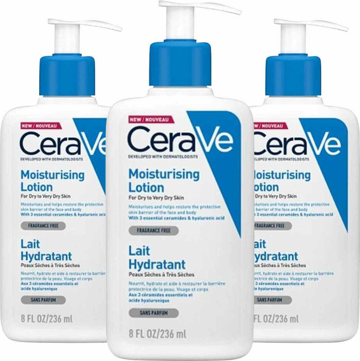 CeraVe Hydraterende Lotion - 3 x 236 ml - Voordeelverpakking — cadeau in Verzorging - foto 2