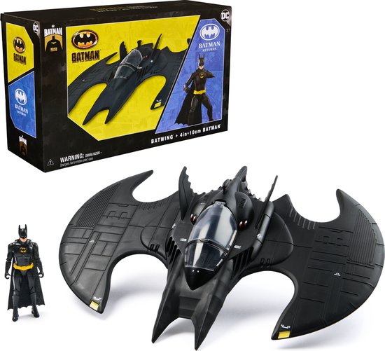 Foto: Dc batman 85th anniversary 1992 batman returns batwing en 10 cm grote batman set limited edition