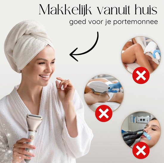 2-in-1 Ladyshave + Extra Scheerkop - Gezicht - Oksels - Benen - Bikinilijn - Scheerapparaat Vrouw - Ontharingsapparaat Electrisch Ontharen - Gezichtsontharing Dames - Trimmer Vrouw - Ladyshaves Bikini - USB Oplaadbaar